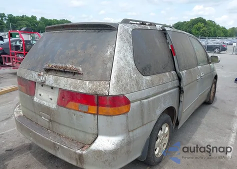 2002 Honda Odyssey Ex-L из США, поврежденный, VIN 5FNRL18922B055643